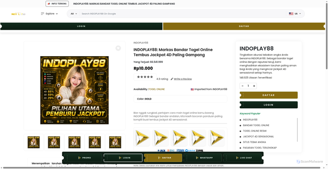 Security scan screenshot of https://johannesfredsbatklubb.se