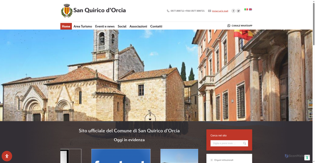Security scan screenshot of https://www.comunesanquirico.it/