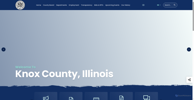 Security scan screenshot of https://knoxcountyil.gov/