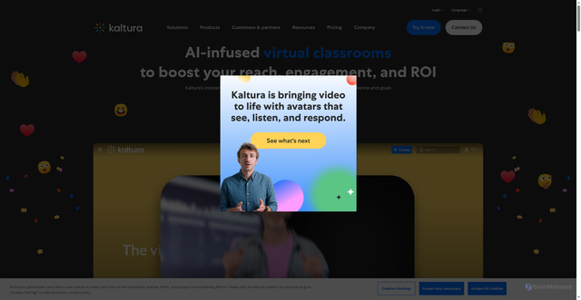 Security scan screenshot of https://cdnapisec.kaltura.com/