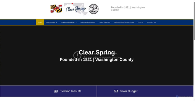 Security scan screenshot of https://clearspringmd.gov/