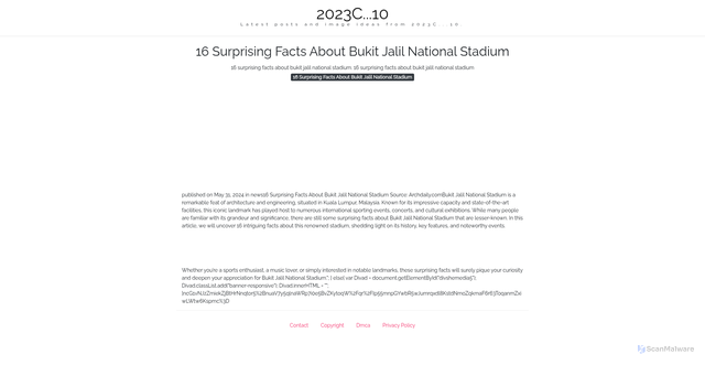 Security scan screenshot of https://cakrawalapixellab-dpet3uwhks0r.edgeone.app/16-surprising-facts-about-bukit-jalil-national-stadium.html