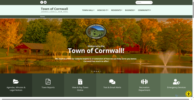 Security scan screenshot of https://cornwallny.gov/
