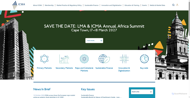 Security scan screenshot of https://internationalsecuritiesmarketassociation.com