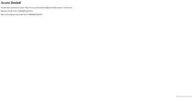 Security scan screenshot of https://se.com/us/en/knowledge-center/data-centers/