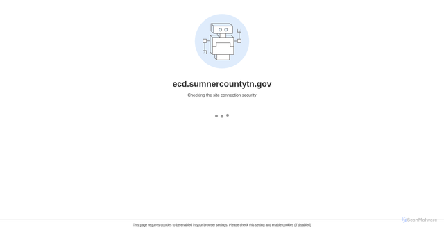 Security scan screenshot of https://ecd.sumnercountytn.gov/