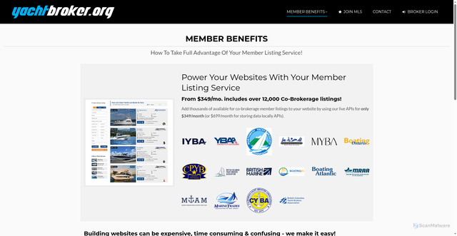 Security scan screenshot of https://yachtbroker.org
