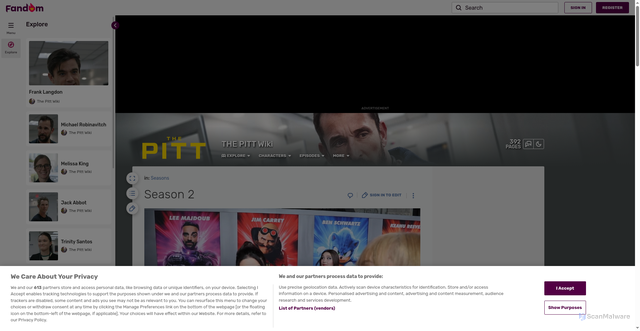 Security scan screenshot of https://thepitt.fandom.com/wiki/Season_2
