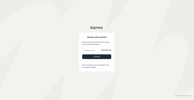 Security scan screenshot of https://bizneohr.com