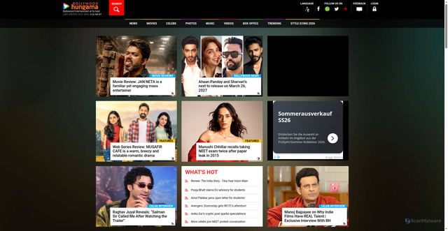 Security scan screenshot of https://stat5.bollywoodhungama.in