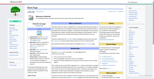 Security scan screenshot of https://en.rodovid.org