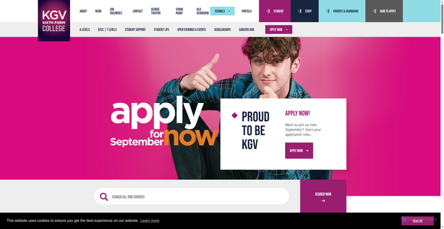 Security scan screenshot of https://kgv.ac.uk/