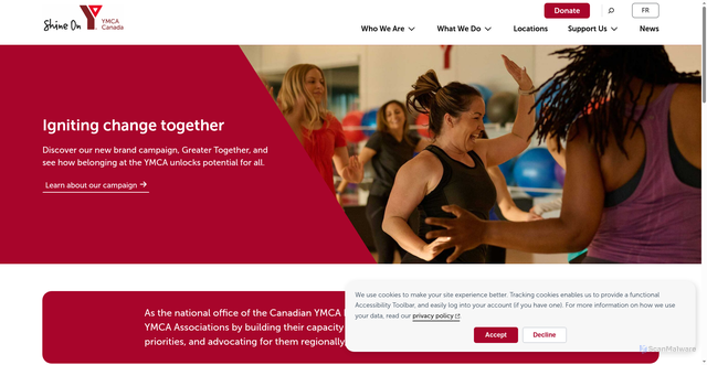 Security scan screenshot of https://ymca.ca/en/