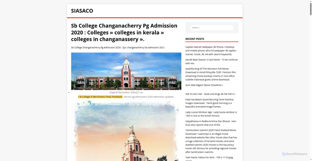 Security scan screenshot of https://ocasasi.pages.dev/posts/sb-college-changanacherry-pg-admission-2020/