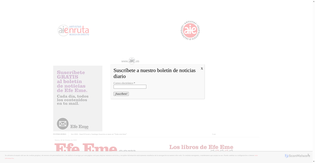 Security scan screenshot of https://www.efeeme.com/el-record-store-day-anuncia-los-lanzamientos-del-black-friday/
