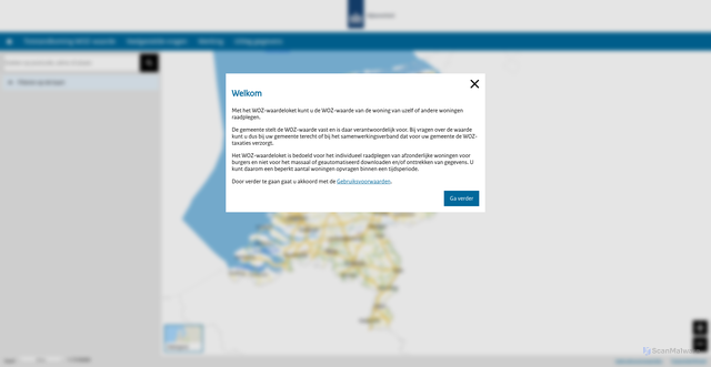 Security scan screenshot of https://www.wozwaardeloket.nl