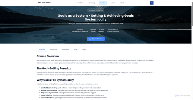 Security scan screenshot of https://sdlc-website-develop.pages.dev/courses/goals-as-system-systematic-achievement.md/