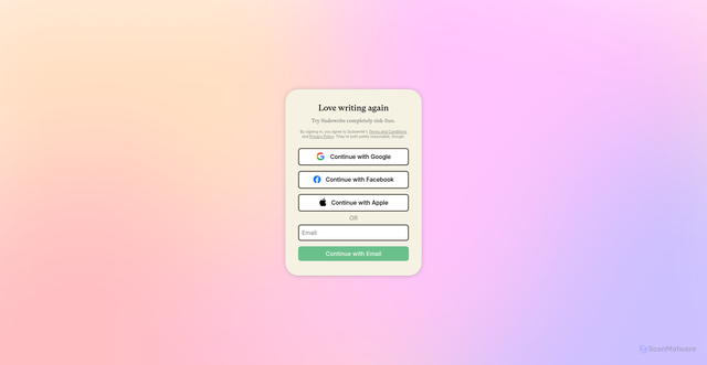 Security scan screenshot of https://editor.sudowrite.com