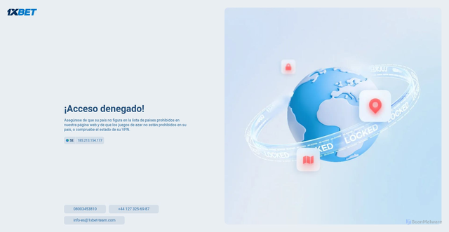 Security scan screenshot of https://1xlite-86262.pro/es/bonus/rules