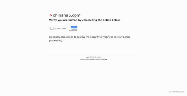 Security scan screenshot of https://chinana5.com/