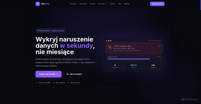 Security scan screenshot of https://clev-dsk.pages.dev/blog/2025/01/17/dyrektywa-nis2-w-polsce/