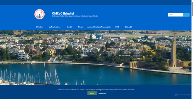 Security scan screenshot of https://www.omceobrindisi.it