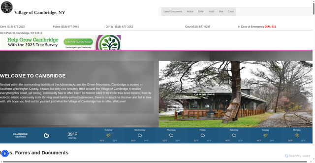 Security scan screenshot of https://v3.cambridgeny.gov/