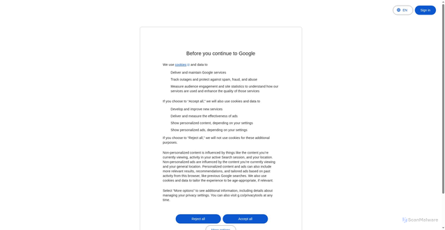 Security scan screenshot of chrome.google.com
