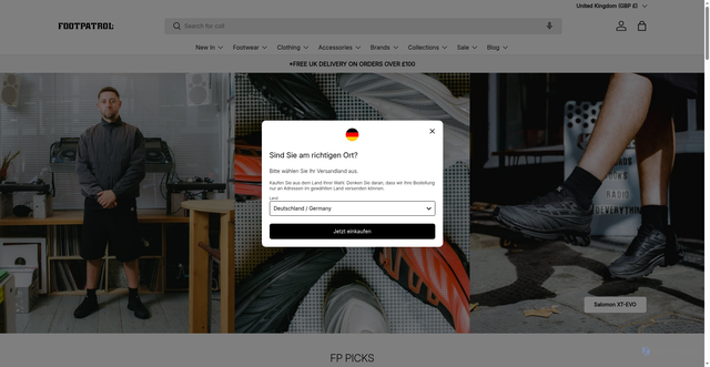 Security scan screenshot of https://www.footpatrol.com