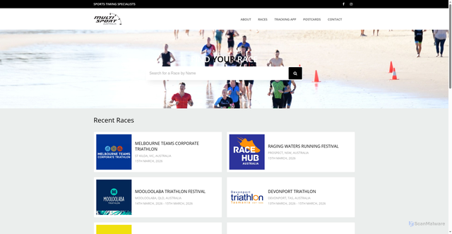 Security scan screenshot of https://multisportaustralia.com.au