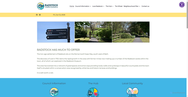 Security scan screenshot of http://www.radstock-tc.gov.uk