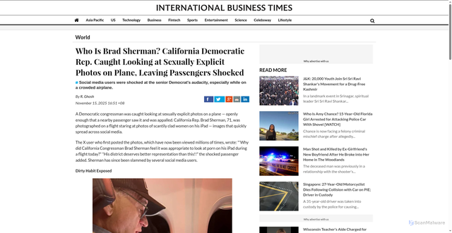 Security scan screenshot of https://www.ibtimes.sg/who-brad-sherman-california-democratic-rep-caught-looking-sexually-explicit-photos-plane-82444
