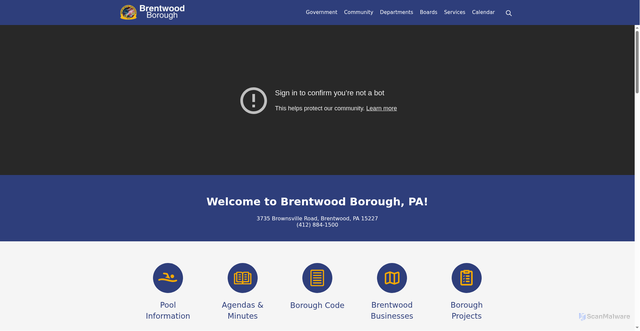 Security scan screenshot of https://brentwoodpa.gov/