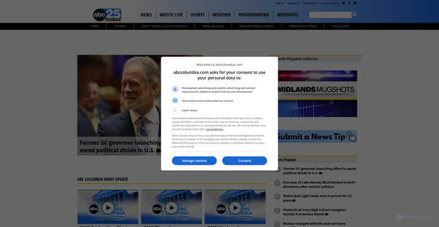 Security scan screenshot of abccolumbia.com