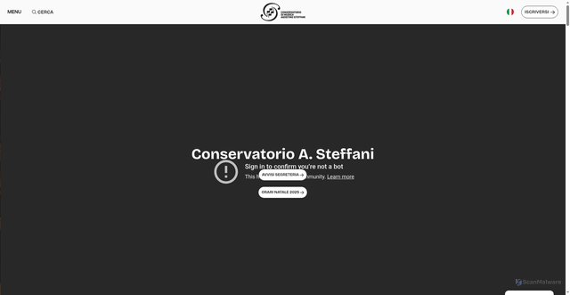 Security scan screenshot of https://conscfv.it/