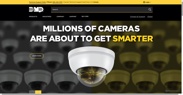 Security scan screenshot of https://dmp.com