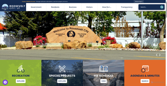 Security scan screenshot of https://rooseveltcity.gov/