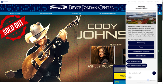 Security scan screenshot of https://bjc.psu.edu/cody-johnson