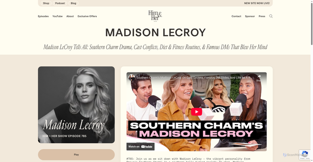 Security scan screenshot of https://tscpodcast.com/episodes/madison-lecroy/