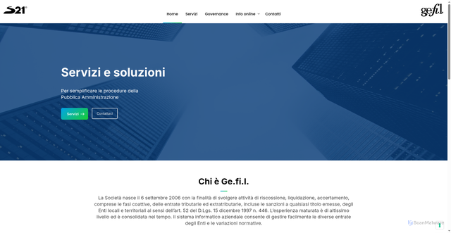 Security scan screenshot of https://www.gefilspa.it/