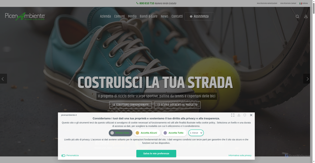 Security scan screenshot of https://www.picenambiente.it/
