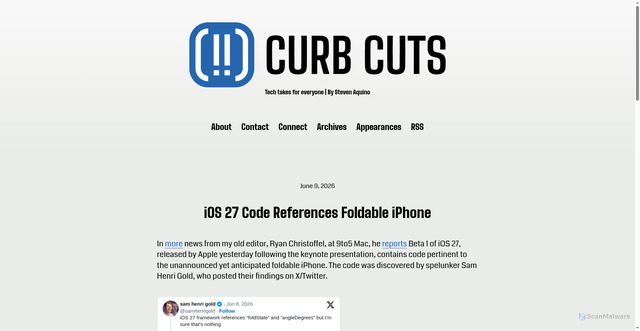 Security scan screenshot of https://www.curbcuts.co/blog/2026-6-9-bueyd9x3fhjo3wuto0c2rvem8aodrj