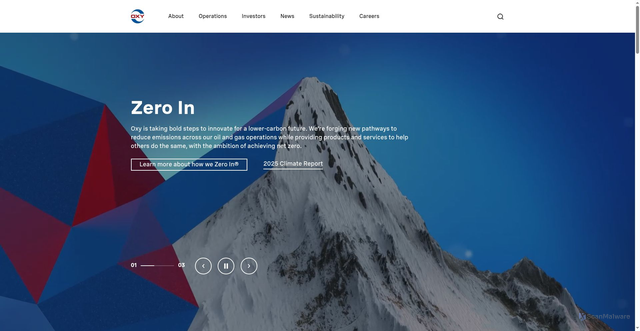 Security scan screenshot of https://oxy.com