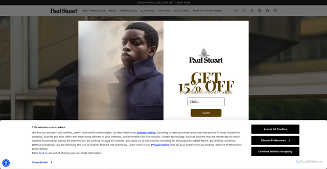 Security scan screenshot of https://paulstuart.com