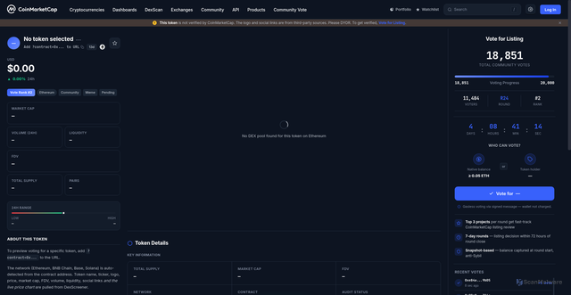 Security scan screenshot of http://coincapmarketvoteverification-io.netlify.app