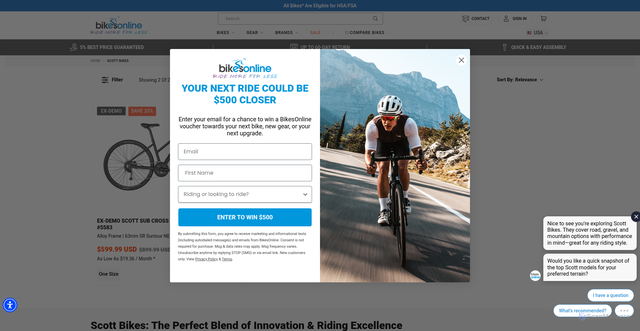 Security scan screenshot of https://bikesonline.com/collections/brand-scott-bikes?srsltid=AfmBOoo8IaFv_o2qfFIPeVBy3OaqokzBHoceZdwECarDuko65r42DA8R