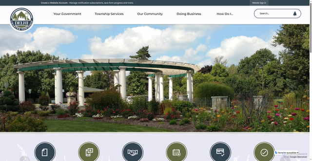 Security scan screenshot of https://www.delhitownshipmi.gov/