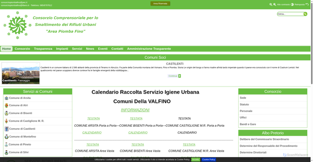 Security scan screenshot of https://www.consorziopiombafino.com/