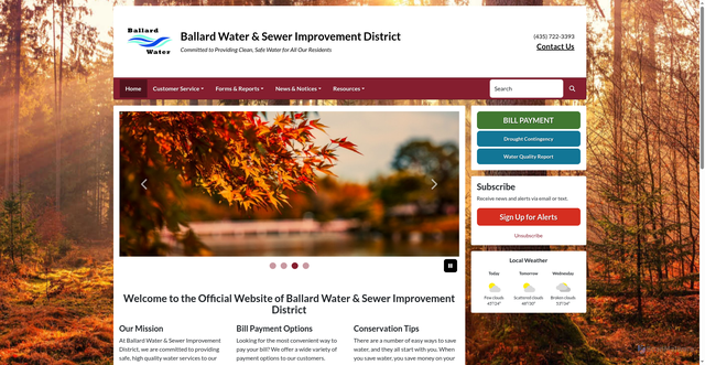 Security scan screenshot of https://ballardwaterut.gov/