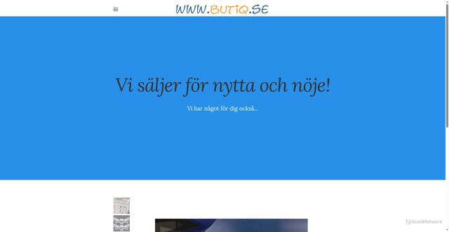 Security scan screenshot of https://butiq.se